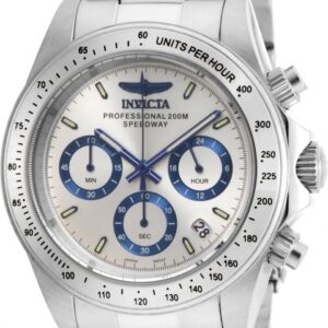 Home invicta speedway chronograph silver dial stainless steel men's watch 17311