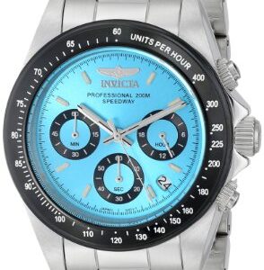 Home invicta speedway chronograph turquoise dial stainless steel men's watch 15589