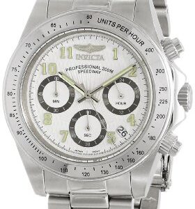 invicta speedway chronograph white dial men's watch 17023