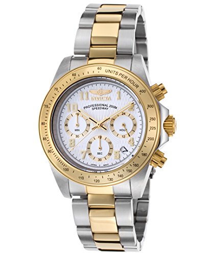 invicta speedway chronograph white dial two tone men's watch invicta speedway chronograph white dial two tone men's watch