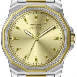 Home invicta speedway quartz crystal gold dial men's watch 49106