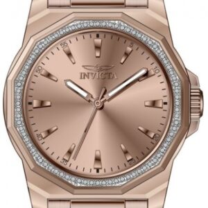 Витрина invicta speedway quartz crystal rose gold dial ladies watch 49115