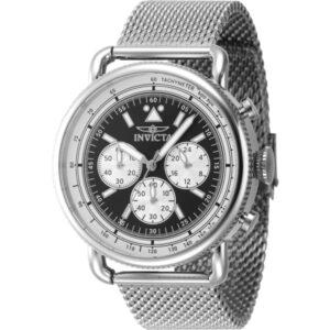 invicta speedway zager exclusive chronograph quartz black dial men's watch 47358