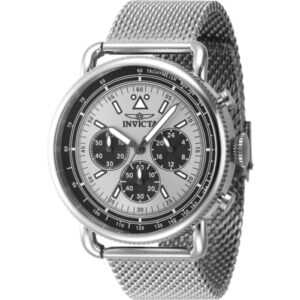 Home invicta speedway zager exclusive chronograph quartz silver dial men's watch 47357