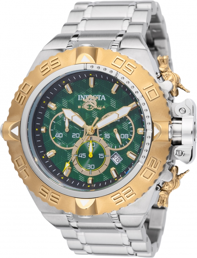 invicta subaqua noma iv chronograph gmt quartz green dial men's watch 48197 invicta subaqua noma iv chronograph gmt quartz green dial men's watch 48197