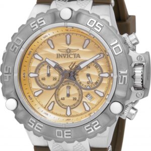 Витрина invicta subaqua poseidon chronograph gmt quartz gold dial men's watch 48559