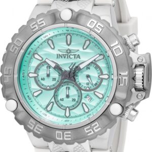 invicta subaqua poseidon chronograph gmt quartz light blue dial men's watch 48557