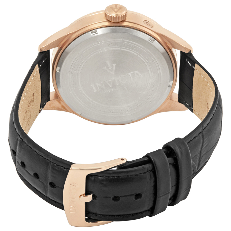 invicta vintage black dial black leather men's watch 11742 invicta vintage black dial black leather men's watch 11742
