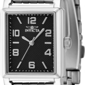 Home invicta vintage quartz black dial ladies watch 46663