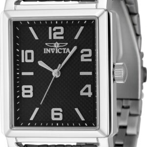 Home invicta vintage quartz black dial men's watch 46659