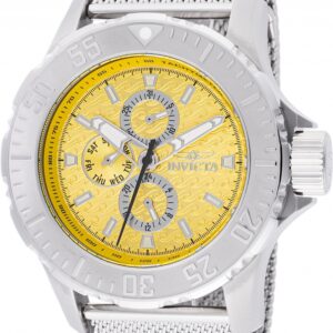 Home invicta vintage quartz yellow dial men's watch 48014