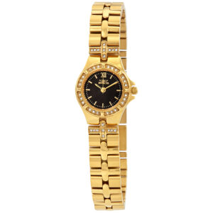 Home invicta wildflower crystal black dial ladies watch 17065