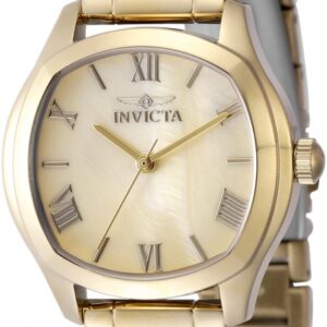 Home invicta wildflower quartz gold dial ladies watch 48235