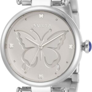 Home invicta wildflower quartz silver dial ladies watch 33232