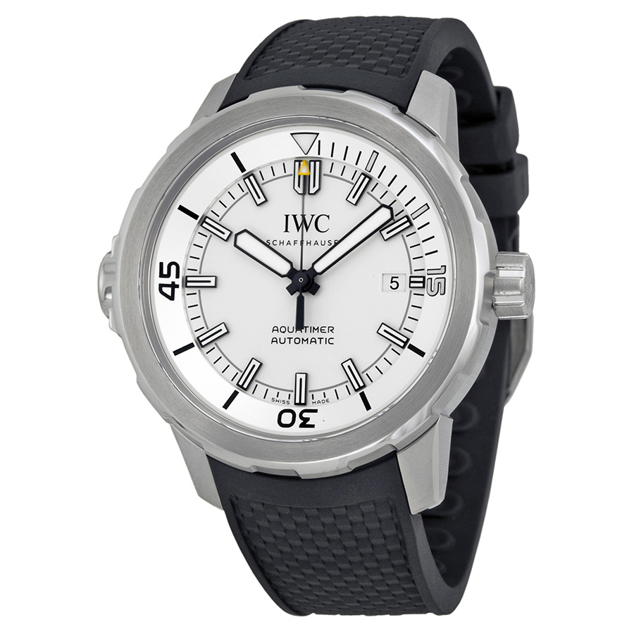 iwc aquatimer automatic silver dial black rubber men's watch iw329003 iwc aquatimer automatic silver dial black rubber men's watch iw329003