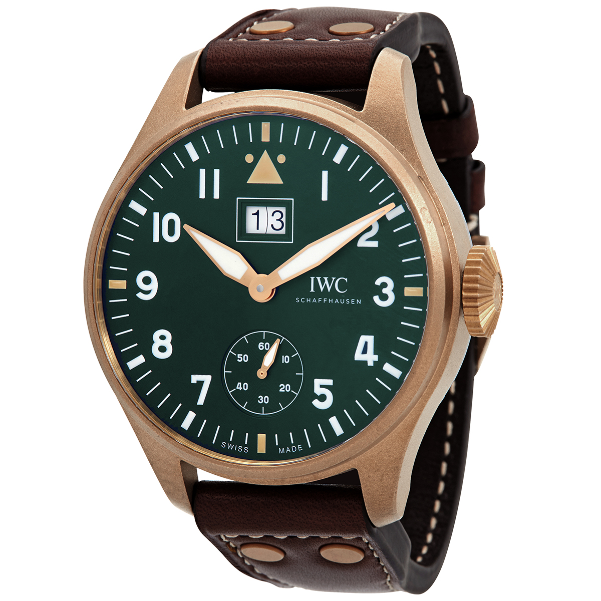 iwc big pilot big date spitfire mission accomplished green dial watch iw510506 iwc big pilot big date spitfire mission accomplished green dial watch iw510506