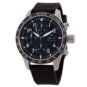 iwc pilot chronograph 41 "amg" automatic black dial men's watch iw388305