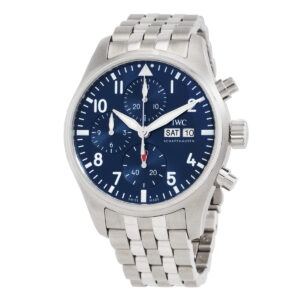 iwc pilot chronograph 41 automatic blue dial men's watch iw388102