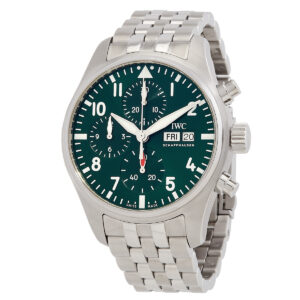 iwc pilot chronograph 41 automatic green dial men's watch iw388104