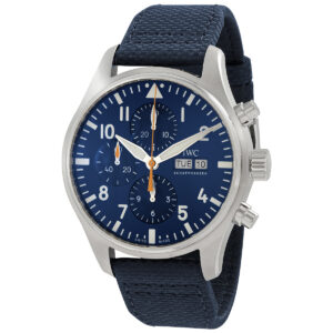 iwc pilot chronograph automatic blue dial men's watch iw377729