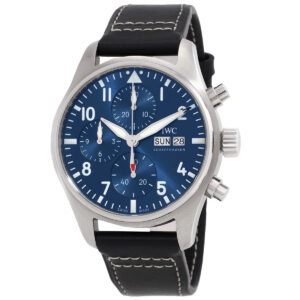 iwc pilot chronograph automatic blue dial men's watch iw388101bk