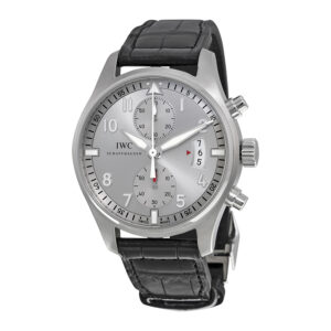 iwc pilot spitfire silver dial chronograph men's watch iw387809