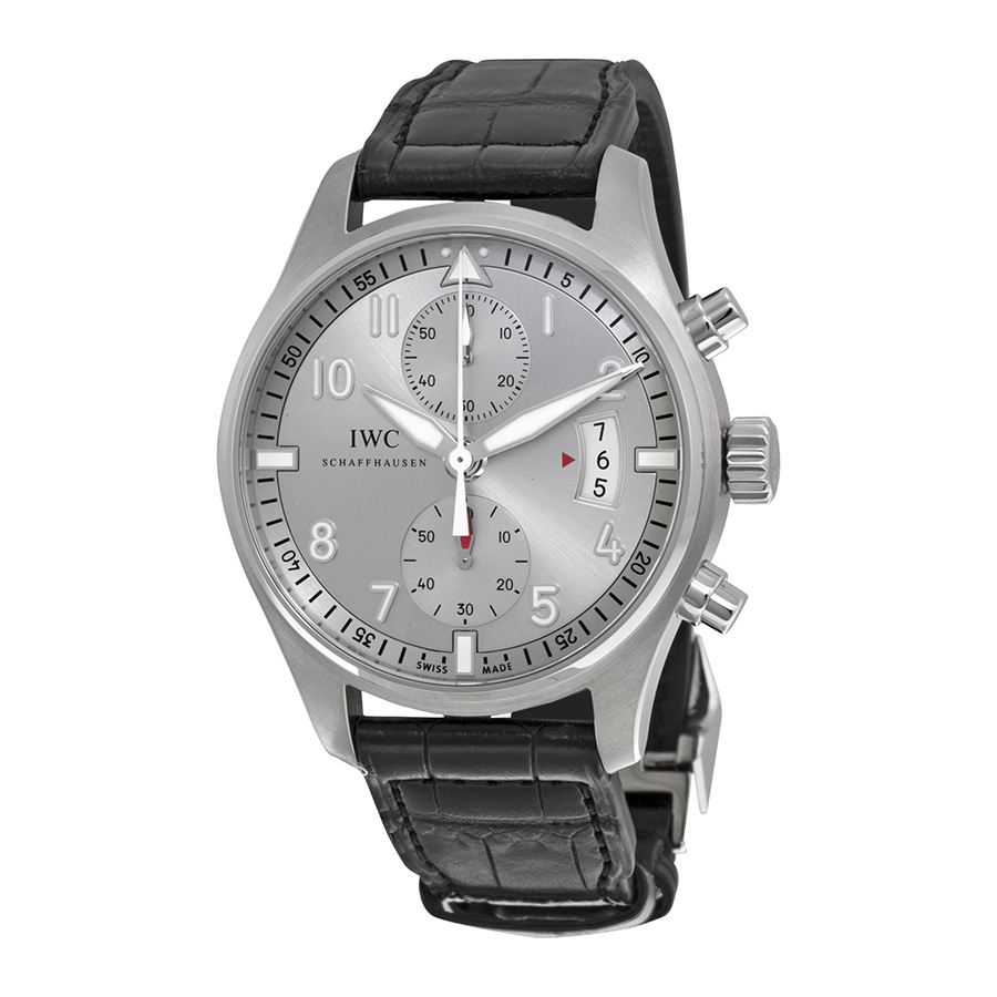 iwc pilot spitfire silver dial chronograph men's watch iw387809 iwc pilot spitfire silver dial chronograph men's watch iw387809