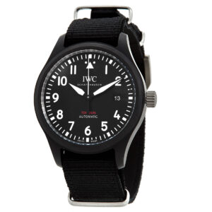 iwc pilot top gun automatic black dial men's watch iw326901
