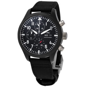 iwc pilot top gun chronograph automatic black dial men's watch iw389101