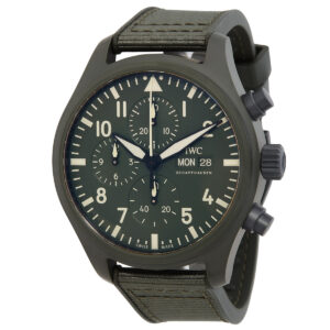 Home iwc pilot top gun woodland chronograph automatic green dial men's watch iw389106