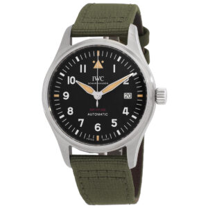 iwc pilots automatic black dial men's watch iw326805
