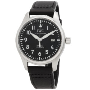 iwc pilots automatic black dial men's watch iw328201