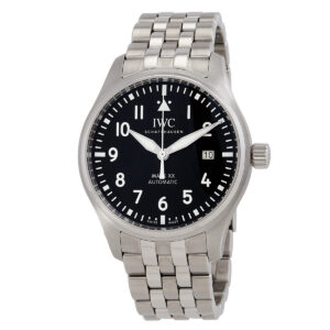iwc pilots automatic black dial men's watch iw328202