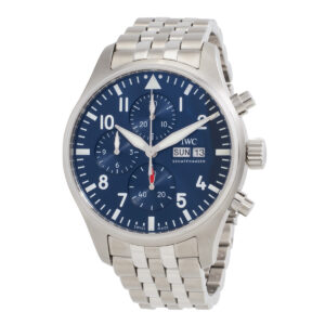 iwc pilots chronograph automatic blue dial men's watch iw378004