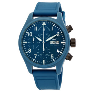 iwc pilot's chronograph automatic blue dial men's watch iw389409