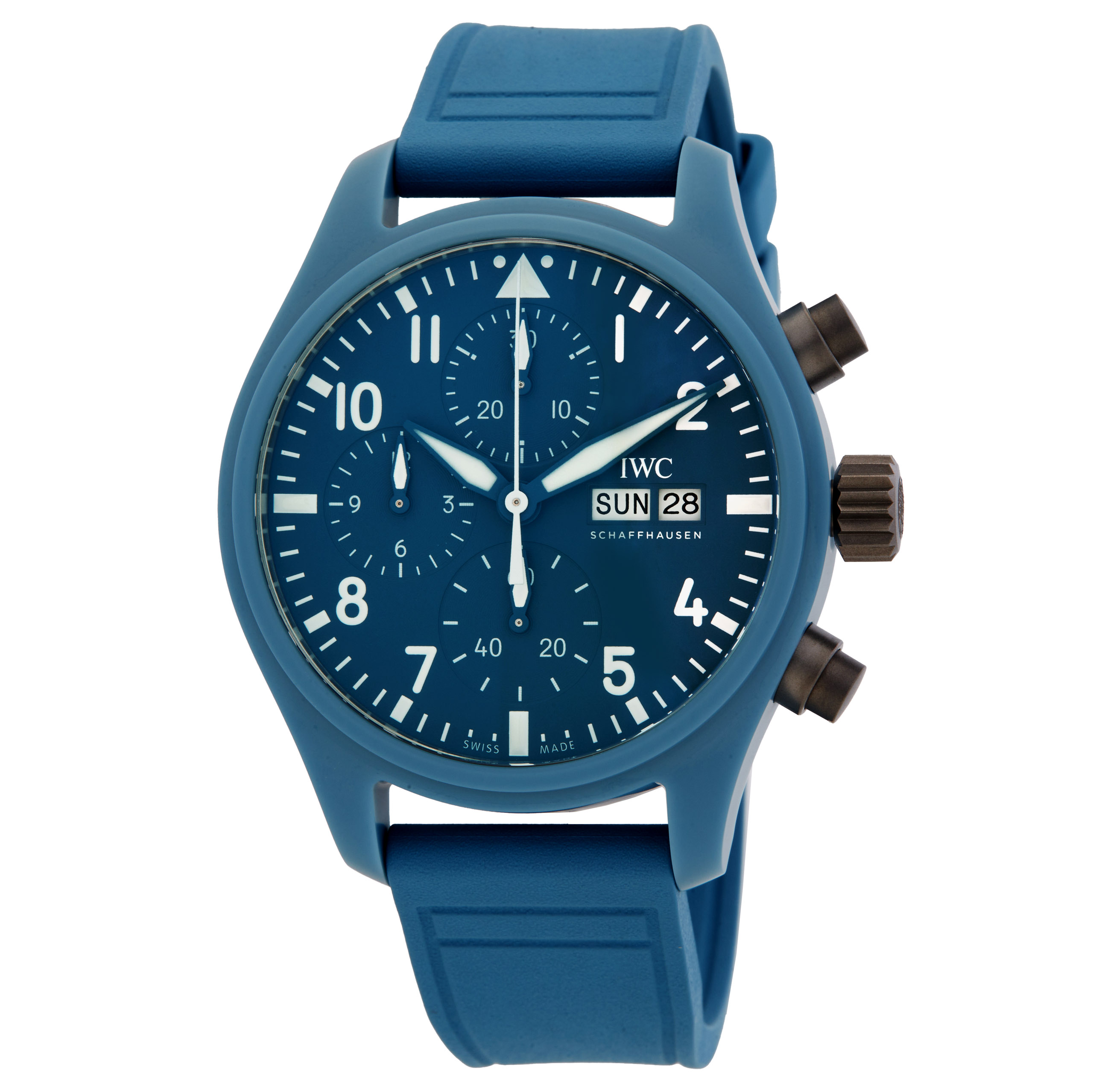 iwc pilot's chronograph automatic blue dial men's watch iw389409 iwc pilot's chronograph automatic blue dial men's watch iw389409