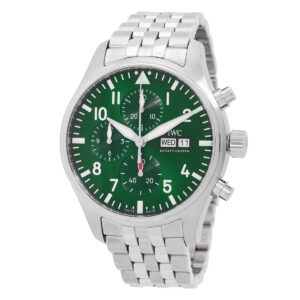 Home iwc pilot's chronograph automatic green dial men's watch iw378006