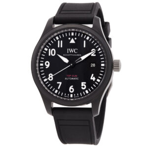 iwc pilot's top gun automatic black dial men's watch iw326906