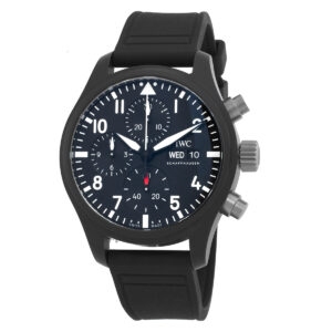 Home iwc pilot's top gun chronograph automatic black dial men's watch iw389401