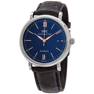 iwc portofino automatic blue dial men's watch iw356523