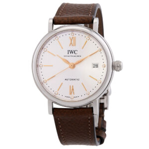 iwc portofino automatic diamond silver dial men's watch iw458614