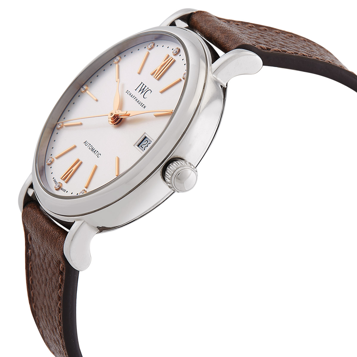 iwc portofino automatic diamond silver dial men's watch iw458614 iwc portofino automatic diamond silver dial men's watch iw458614