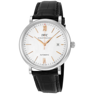 iwc portofino automatic silver plated dial men's watch iw356517