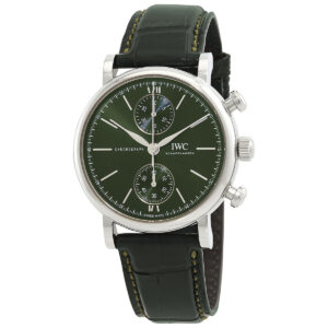 Home iwc portofino chronograph 39 automatic green dial men's watch iw391405