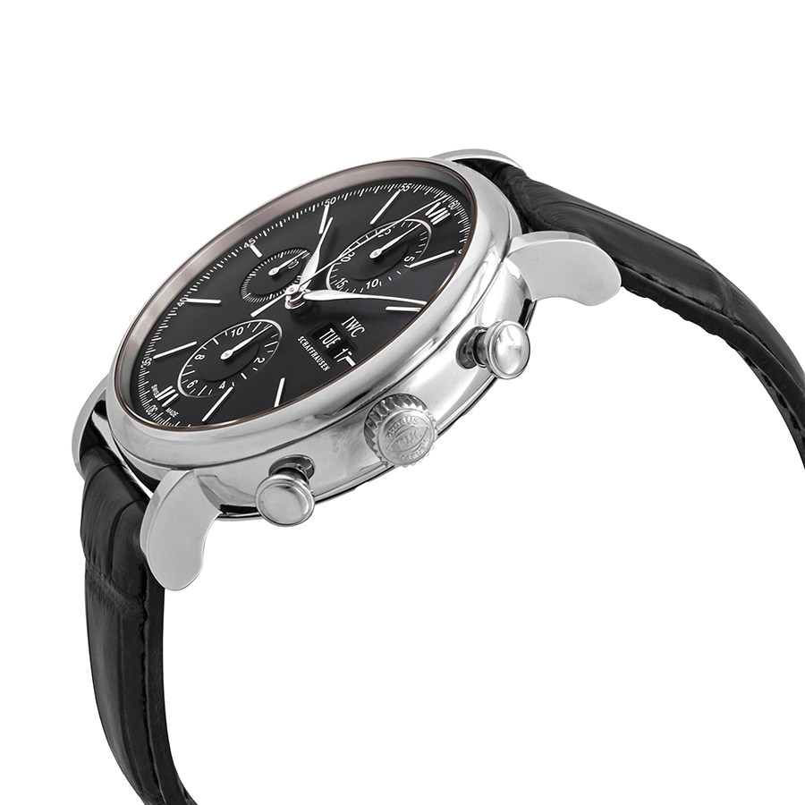 iwc portofino chronograph automatic black dial men's watch 3910 29 iwc portofino chronograph automatic black dial men's watch 3910 29