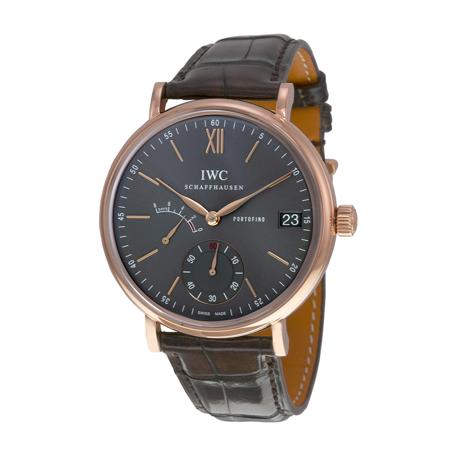 iwc portofino hand wind grey dial 18 kt rose gold men's watch 5101 04 iwc portofino hand wind grey dial 18 kt rose gold men's watch 5101 04
