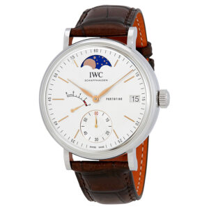 iwc portofino hand wound silver dial men's watch iw516401