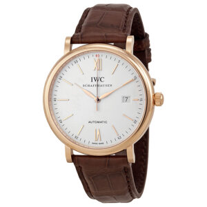 iwc portofino automatic silver dial 18kt rose gold men's watch 3565 04