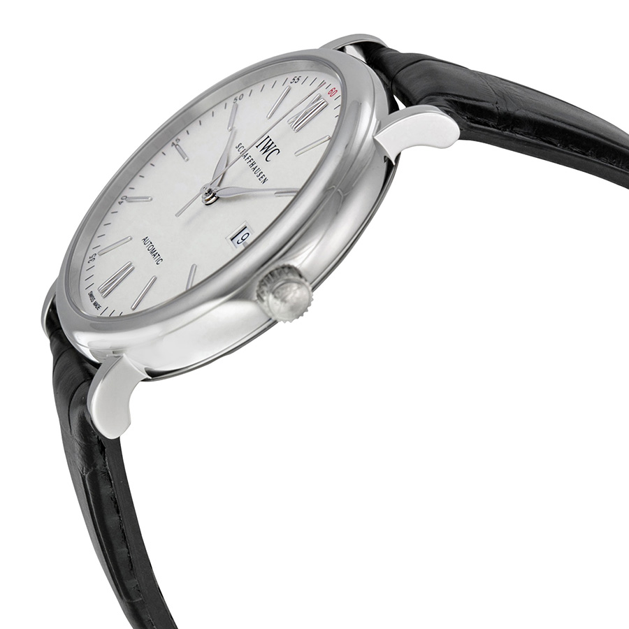 iwc portofino automatic silver dial black leather men's watch 3565 01 iwc portofino automatic silver dial black leather men's watch 3565 01
