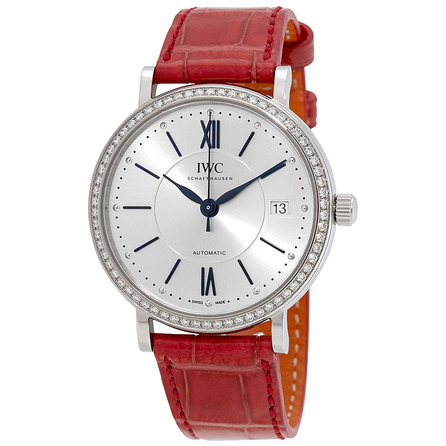 iwc portofino silver dial diamond automatic ladies watch 4581 09 iwc portofino silver dial diamond automatic ladies watch 4581 09